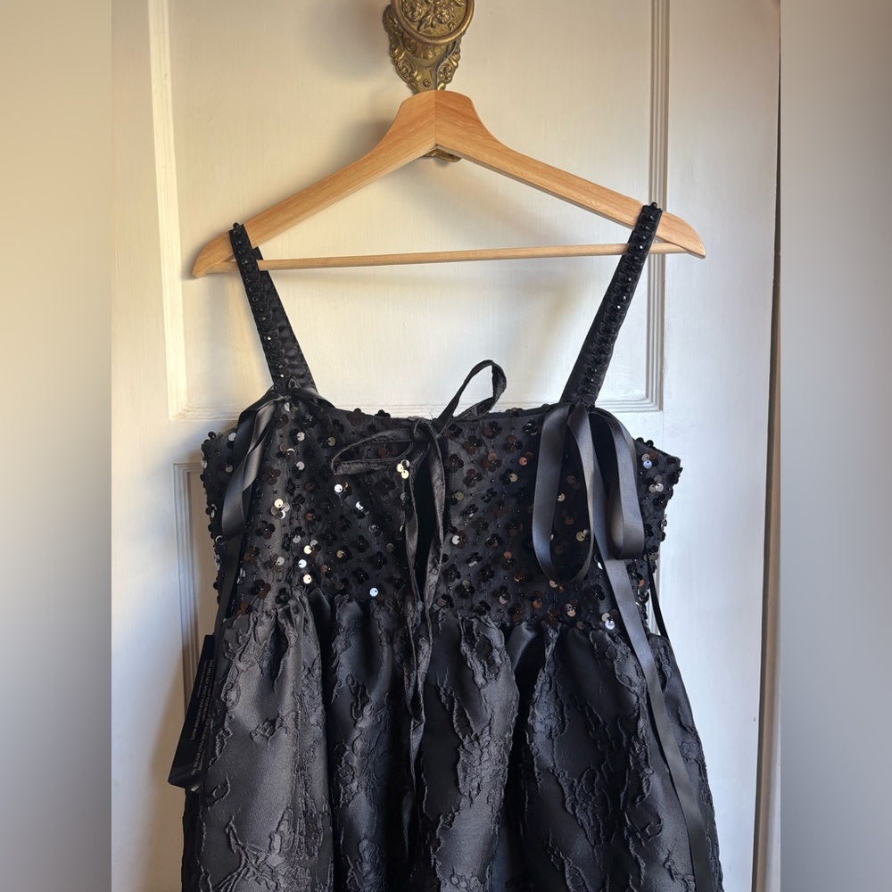Sister Jane Black Lace Midi Dress with Embellished Bodice - Picture 4 of 9